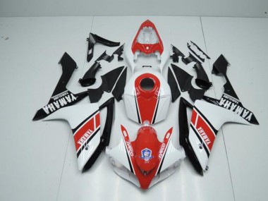 Cheapest 2007-2008 Factory Red White Yamaha YZF R1 Motorbike Fairing UK