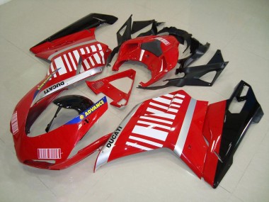 Cheapest 2007-2014 Red White Ducati 848 1098 1198 Motorcylce Fairings UK