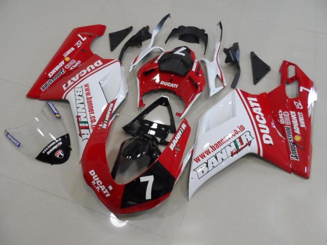 Cheapest 2007-2014 Banner 7 Ducati 848 1098 1198 Motorbike Fairing UK