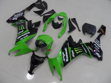 Cheapest 2008-2010 Green and Black Monster Kawasaki ZX10R Motorbike Fairing UK