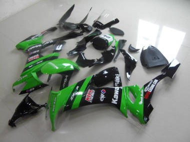 Cheapest 2008-2010 Green Black Kick Kawasaki ZX10R Replacement Motorcycle Fairings UK