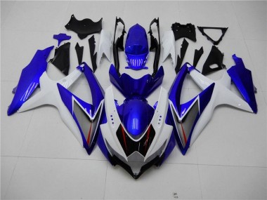 Cheapest 2008-2010 White Blue Suzuki GSXR 600/750 Motorbike Fairings UK