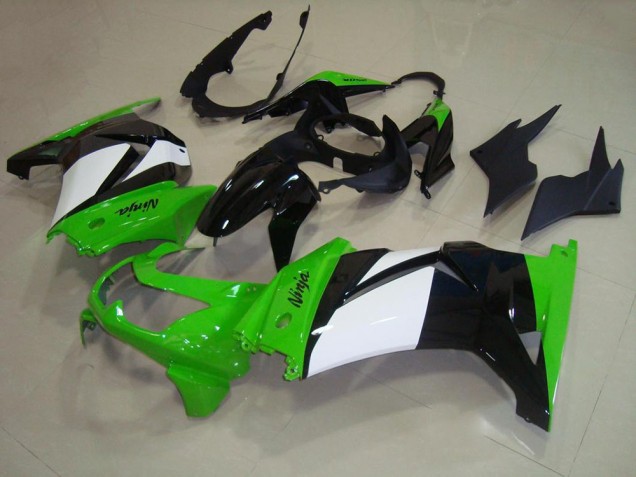 Cheapest 2008-2012 Green White Black Kawasaki ZX250R Replacement Motorcycle Fairings UK