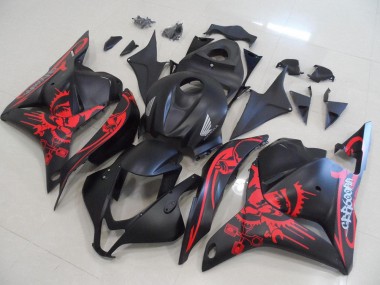 Cheapest 2009-2012 Matte Black with Red Skull Honda CBR600RR Motorcycle Fairings Kits UK