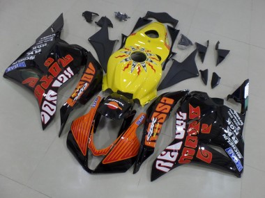 Cheapest 2009-2012 Yellow Rossi Race Honda CBR600RR Motorcycle Fairings Kits UK