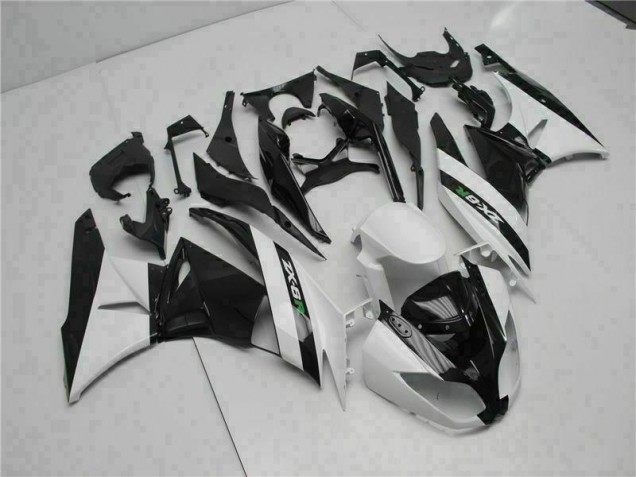 Cheapest 2009-2012 Black White Kawasaki ZX6R Motorcycle Fairings UK