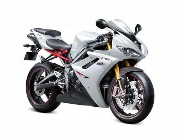 Cheapest 2009-2012 Pearl White Black Triumph Daytona 675 Triple Motorbike Fairing UK