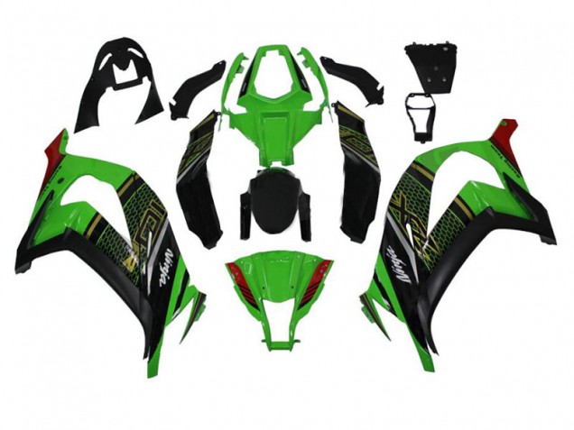 Cheapest 2011-2015 Green Black Kawasaki ZX10R Bike Fairing UK