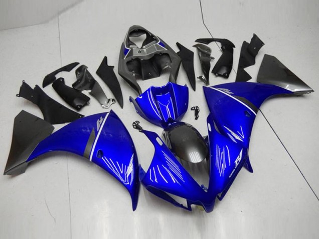 Cheapest 2012-2014 Black Blue Yamaha YZF R1 Bike Fairing Kit UK