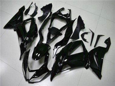 Cheapest 2013-2018 Glossy Black Kawasaki ZX6R Motorcycle Fairings Kit UK