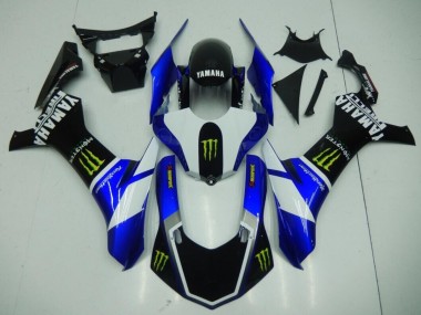 Cheapest 2015-2019 Black Blue Monster Yamaha YZF R1 Moto Fairings UK