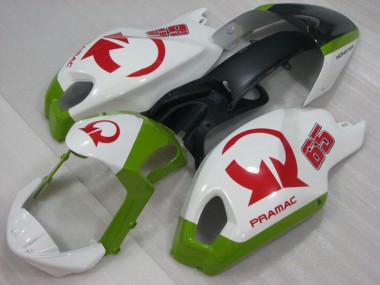 Cheapest 2008-2012 White Red PRAMAC 65 Ducati Monster 696 Motorcylce Fairings UK