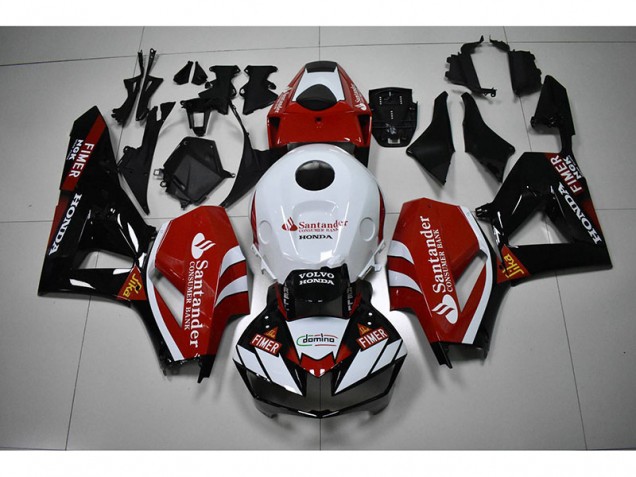 Cheapest 2012-2016 Black White Red Santander Honda CBR1000RR Moto Fairings UK