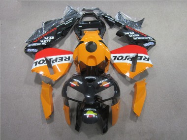 Cheapest 2005-2006 Orange Black Repsol Honda CBR600RR Motorcyle Fairings UK