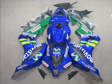 Cheapest 2007-2008 Blue White Movistar Honda CBR600RR Bike Fairing UK