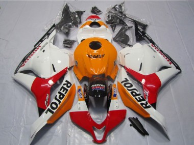 Cheapest 2009-2012 White Orange Black Repsol Honda CBR600RR Motorcycle Fairing Kit UK