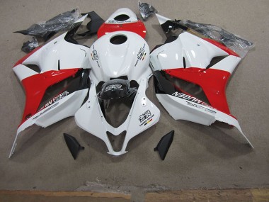 Cheapest 2009-2012 White Red Honda CBR600RR Motorcycle Fairing Kits UK