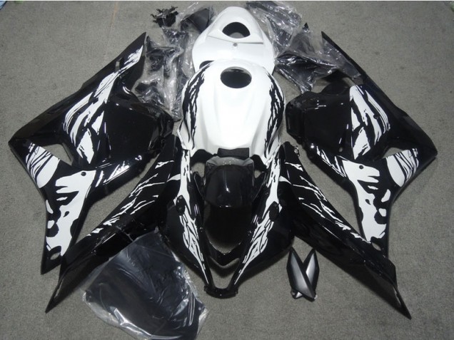 Cheapest 2009-2012 Black White Honda CBR600RR Bike Fairing UK