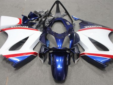 Cheapest 2002-2013 Blue White Honda VFR800 Motorcycle Fairings UK