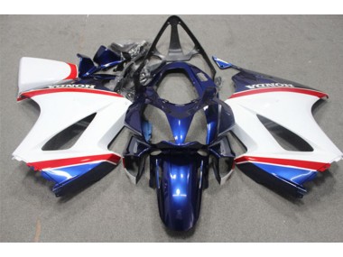 Cheapest 2002-2013 Blue White Honda VFR800 Motorcycle Fairings UK