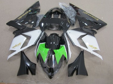 Cheapest 2003-2005 Black White Gold Ninja Kawasaki ZX10R Motorcycle Fairing Kit UK