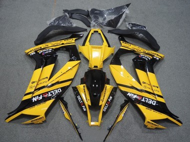 Cheapest 2011-2015 Yellow Black Delt Fin Kawasaki ZX10R Motorcycle Bodywork UK