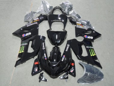 Cheapest 2005-2006 Black 3M Touch4 Monster Kawasaki ZX6R Motor Bike Fairings UK