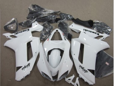 Cheapest 2007-2008 White Kawasaki ZX6R Bike Fairings UK