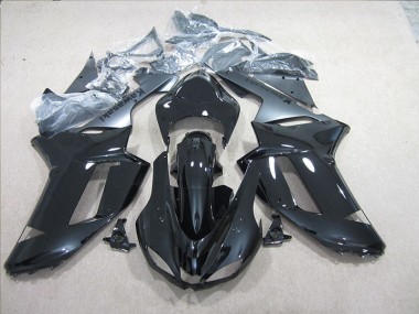 Cheapest 2007-2008 Black Silver Kawasaki ZX6R Motorcylce Fairings UK