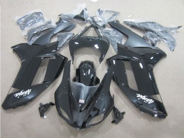 Cheapest 2007-2008 Black White Kawasaki ZX6R Motor Bike Fairings UK