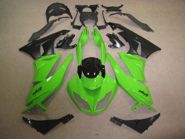 Cheapest 2009-2012 Black Green Kawasaki ZX6R Motorbike Fairing UK