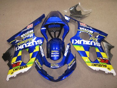 Cheapest 2000-2002 Blue Yellow Telefumica Movistar Suzuki GSXR1000 Motor Fairings UK