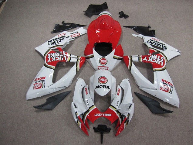 Cheapest 2005-2006 White Lucky Strike Red Motul Suzuki GSXR1000 Motorcycle Fairing UK