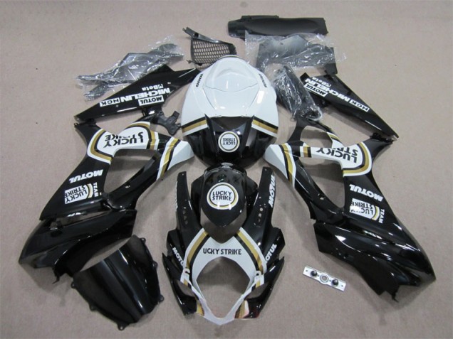 Cheapest 2007-2008 Black Lucky Strike White Motul Suzuki GSXR1000 Bike Fairing Kit UK