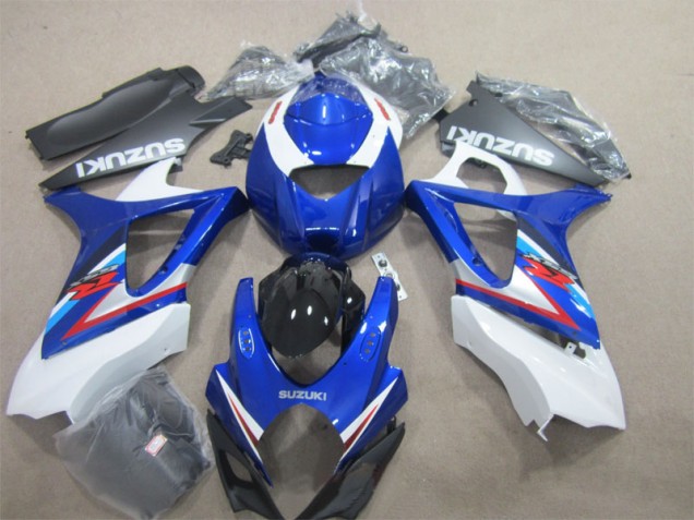 Cheapest 2007-2008 Blue White Suzuki GSXR1000 Moto Fairings UK