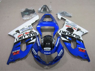 Cheapest 2001-2003 Blue White Motul Suzuki GSXR600 Moto Fairings UK