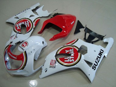 Cheapest 2001-2003 Red White Lucky Strike Suzuki GSXR750 Motorcyle Fairings UK