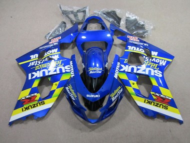 Cheapest 2004-2005 Blue Telefunica Movistar Motul Suzuki GSXR750 Motorcycle Fairings Kit UK