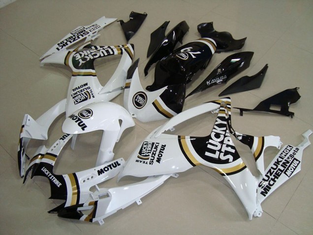 Cheapest 2006-2007 White Lucky Strike Black Motul Suzuki GSXR750 Motorcycle Fairings Kit UK