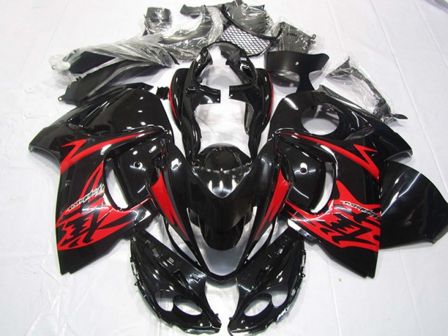 Cheapest 2008-2019 Black Red Suzuki GSXR1300 Hayabusa Bike Fairing Kit UK