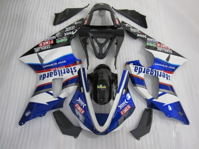 Cheapest 2000-2001 Black White Blue Santander Yamaha YZF R1 Replacement Fairings UK