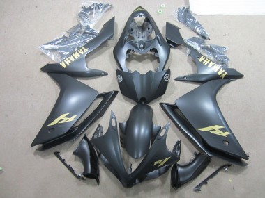 Cheapest 2007-2008 Black Gold Decal Yamaha YZF R1 Bike Fairing UK