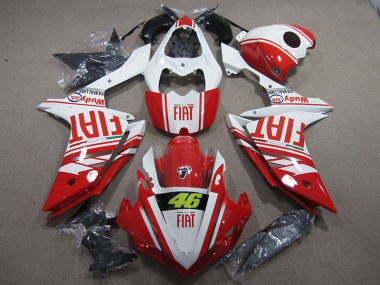 Cheapest 2007-2008 Red White Fiat 46 Yamaha YZF R1 Motor Bike Fairings UK