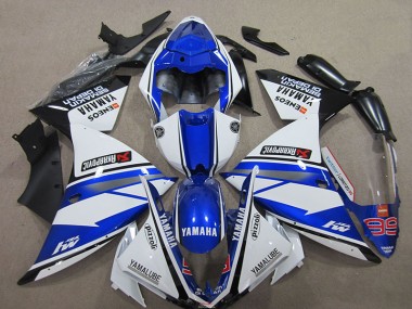 Cheapest 2012-2014 Blue White Yamaha YZF R1 Motorbike Fairing UK