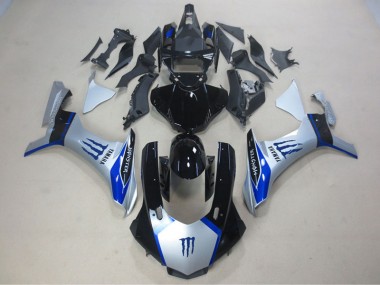 Cheapest 2015-2019 Silver Black Blue Monster Yamaha YZF R1 Motorcycle Fairing Kits UK