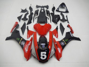 Cheapest 2015-2019 Black Red 5 Yamaha YZF R1 Motorcycle Fairing Kit UK