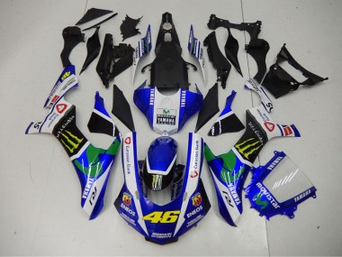 Cheapest 2015-2019 Blue Blue White ENEOS Movistar 46 Yamaha YZF R1 Motor Bike Fairings UK