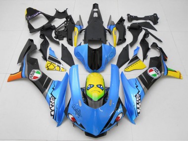 Cheapest 2015-2019 Blue Yellow Shark Yamaha YZF R1 Motorcycle Replacement Fairings UK